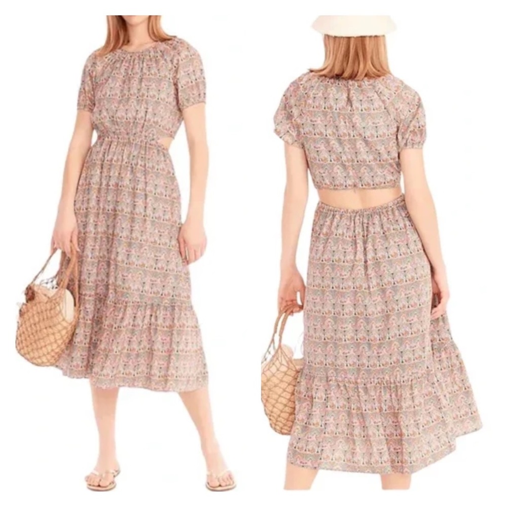 J Crew x Liberty Fabrics Side Cutout Dress / Giorgia Duke Print